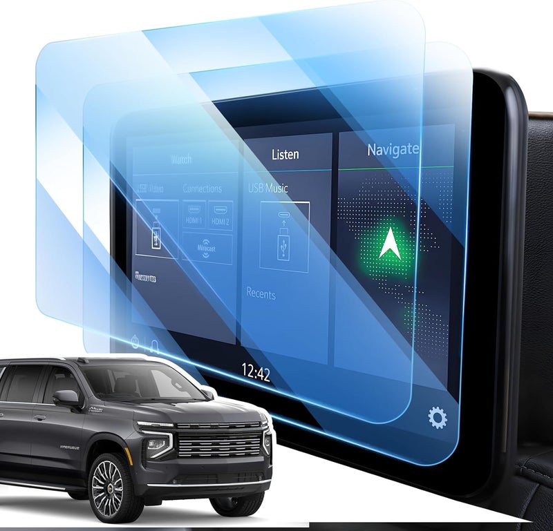 LANGBEAN Tahoe Screen Protector for Chevrolet Tahoe Rear-seat 12.6-inch Display, 9H Tempered Glass 2023 2024 2025 Tahoe Accessories, Tahoe Rear Display Protective Film - Image 1